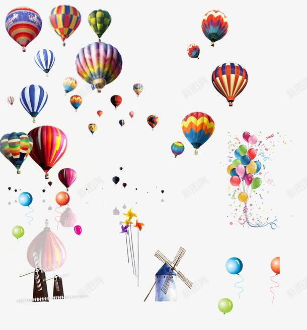 五颜六色的氢气球png免抠素材_88icon https://88icon.com 五颜六色 气球