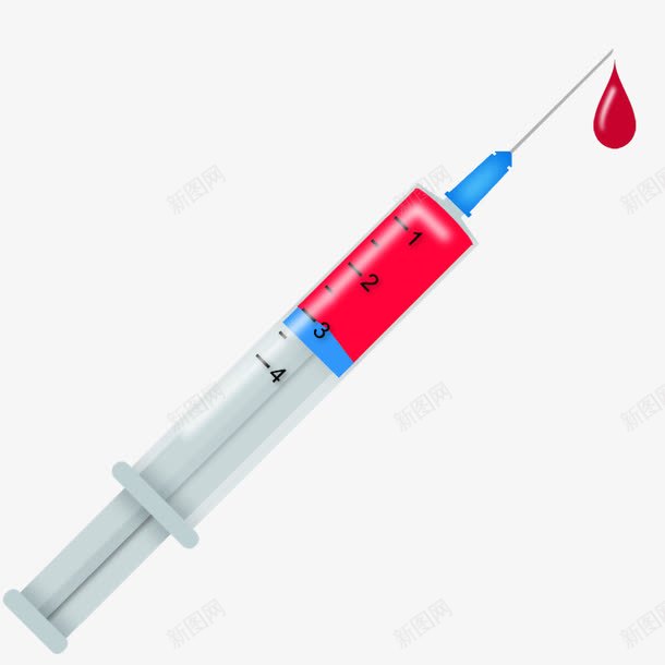 白色注射器png免抠素材_88icon https://88icon.com 医疗 注射器 白色 红色针管 针管
