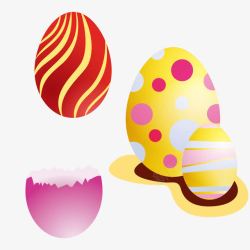 创意复活节彩绘鸡蛋素材