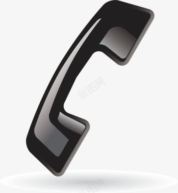 网页UI元素黑色电话图标图标