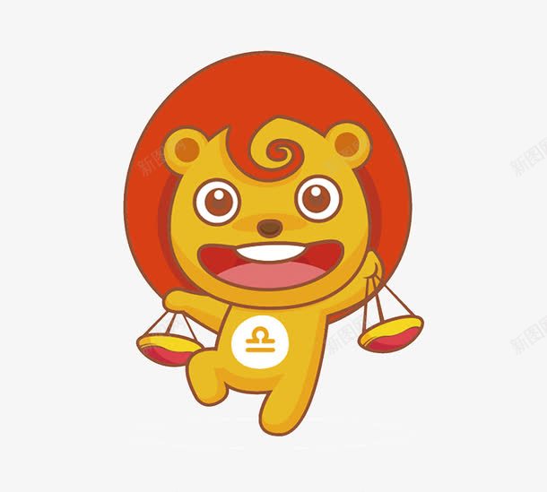 十二星座天秤座png免抠素材_88icon https://88icon.com 十二星座 卡通 可爱 天秤座 插画