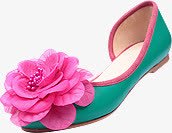 紫色花朵可爱布鞋女鞋素材