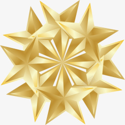 金色五角星矢量图素材