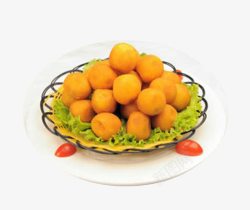 一大盘地瓜丸儿素材