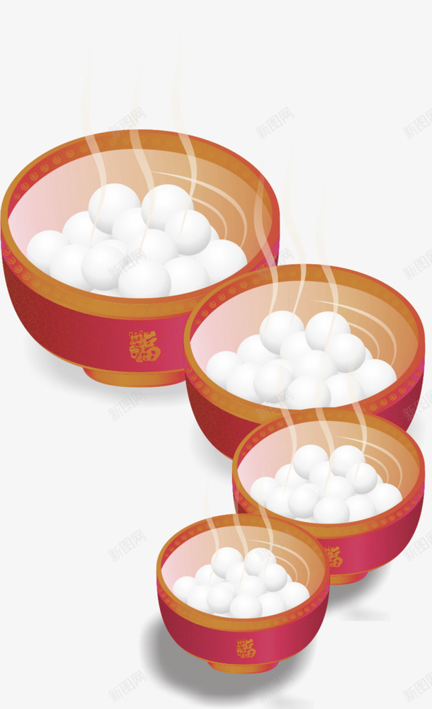 红色卡通汤圆装饰图案png免抠素材_88icon https://88icon.com 免抠PNG 卡通 汤圆 红色 装饰图案