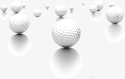 创意白色高尔夫球素材