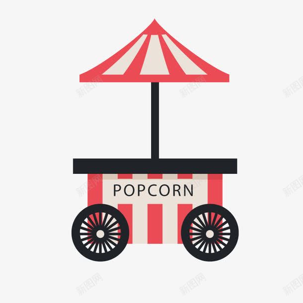 伞popcorn车png免抠素材_88icon https://88icon.com 可爱 车 轮子