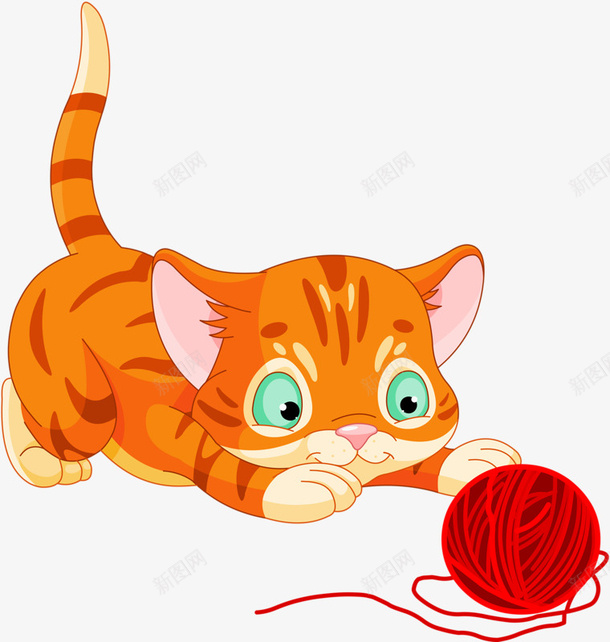 一只黄猫png免抠素材_88icon https://88icon.com 可爱 手绘 毛线 黄毛