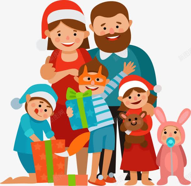圣诞节一家人png免抠素材_88icon https://88icon.com 人物 人物插画 卡通人物 圣诞 圣诞节