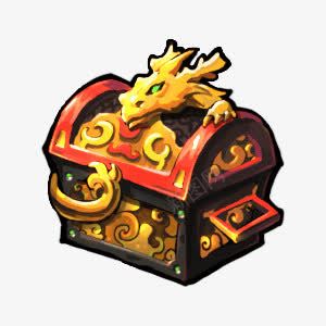 龙头金色宝箱png免抠素材_88icon https://88icon.com 金色 龙头