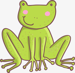 卡通绿色青蛙素材
