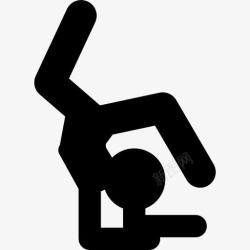 艺术体操运动员艺术体操运动员的剪影图标高清图片