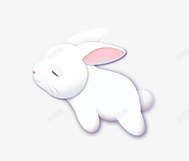 白色的小兔子png免抠素材_88icon https://88icon.com PNG素材 卡通 小兔子 白色