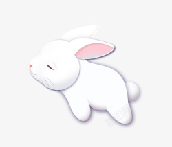白色的小兔子素材