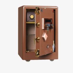 锁保险箱棕色双锁保险箱高清图片