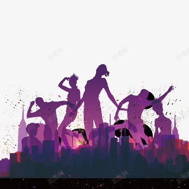 紫色人物剪影png免抠素材_88icon https://88icon.com 人 人物剪影 疯狂的人
