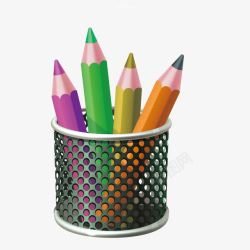 彩笔铅笔绘画笔筒素材
