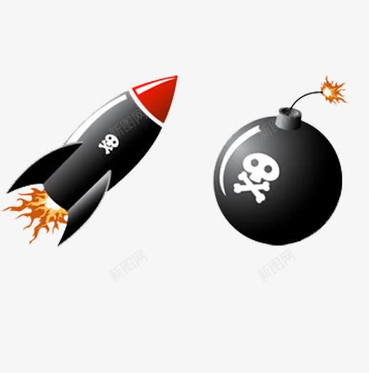 导弹和炸弹png免抠素材_88icon https://88icon.com 卡通 导弹 炸弹 黑色
