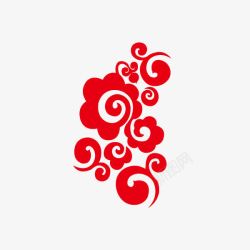 花纹底纹红色装饰中国风素材