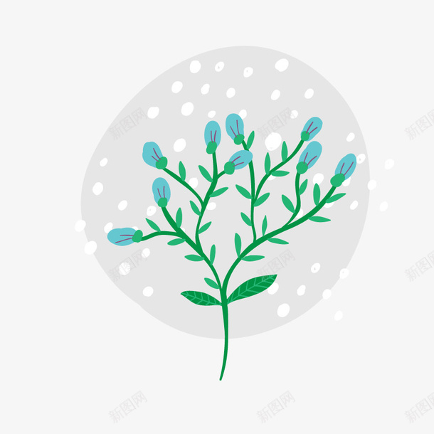 手绘花草png免抠素材_88icon https://88icon.com 可爱 小植物 小清新 手绘 花草