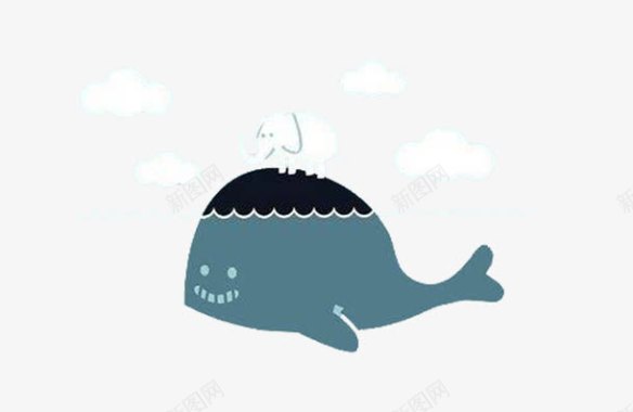 黑色水中鲸鱼图标图标