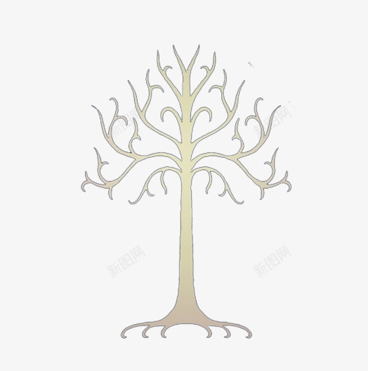 手绘树干png免抠素材_88icon https://88icon.com 冬季干枯 卡通树木 圣诞树干 手绘插画