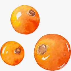 手绘装饰橘子插画矢量图素材