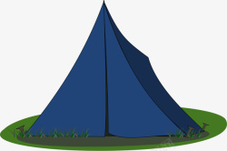蓝色的帐篷素材