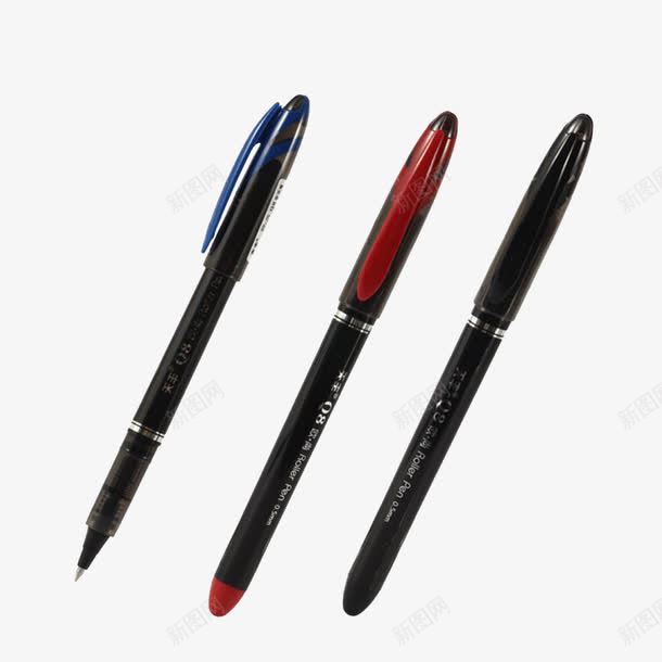 三只水性笔签字写作业耐用png免抠素材_88icon https://88icon.com 水性笔 简约 耐用 黑色