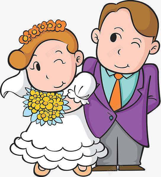 卡通新娘和新郎png免抠素材_88icon https://88icon.com 卡通风格 婚礼 新人 新娘 新郎 集体婚礼 鲜花
