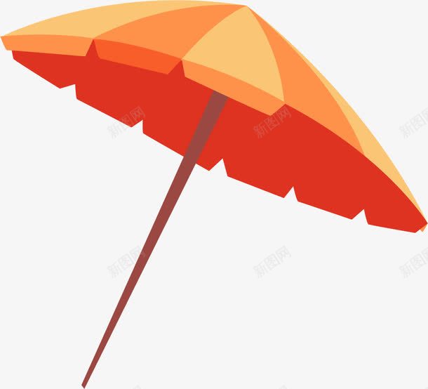 创意手绘质感海边红色的遮阳伞png免抠素材_88icon https://88icon.com 创意 海边 红色 质感 遮阳伞