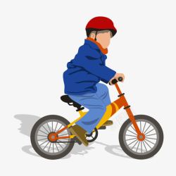 单车少年卡通少年高清图片