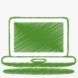 绿色的笔记本电脑图标图标