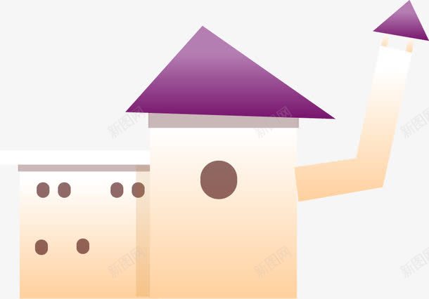 紫色卡通房子儿童背景墙png免抠素材_88icon https://88icon.com 儿童 卡通 房子 紫色 背景