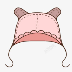 卡通粉色小帽子素材