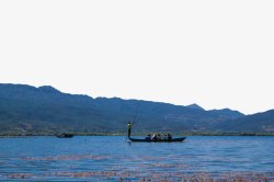 洱海渔民人素材