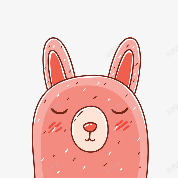 害羞表情粉色小兔子png免抠素材_88icon https://88icon.com 卡通动物 害羞表情 小兔子 粉色兔子 背景装饰