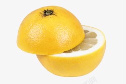 黄色厚皮水果柚子素材