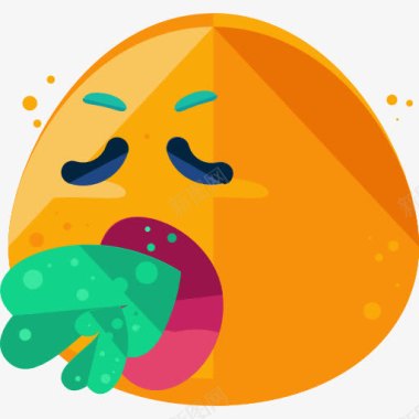 emoji表情生病的图标图标