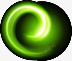 绿色螺旋光效素材