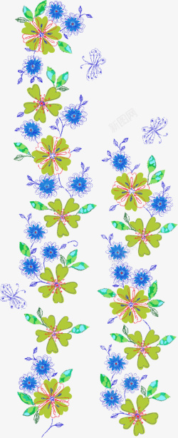 花卉装饰图案矢量图素材