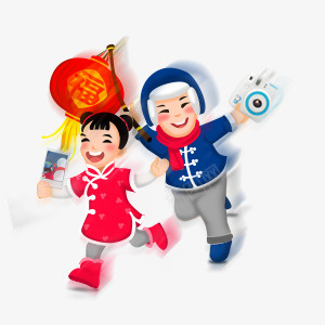 拿灯笼的小孩png免抠素材_88icon https://88icon.com PNG素材 卡通 小孩 灯笼