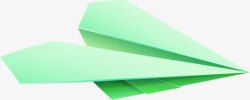 春天绿色纸飞机装饰素材