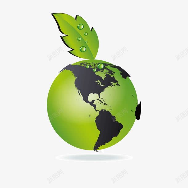 绿色环保地球png免抠素材_88icon https://88icon.com 地球 环保 生物 素材