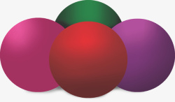 四个彩色装饰球球矢量图素材
