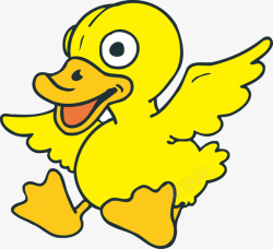 家禽类卡通小黄鸭动物高清图片