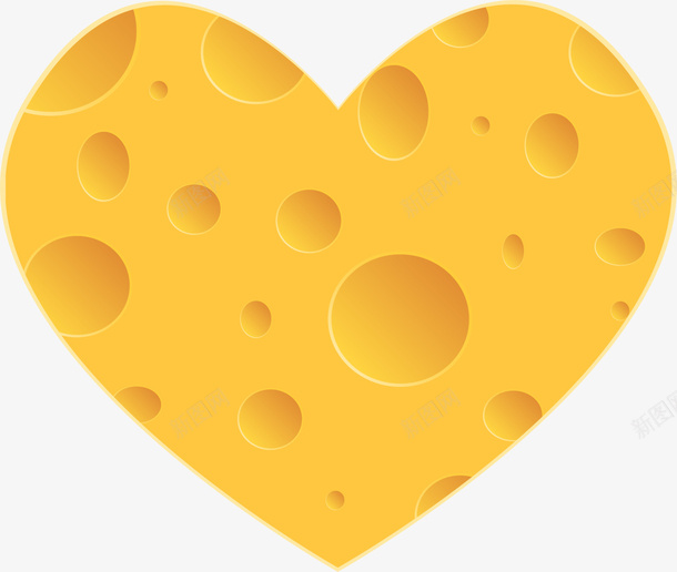 黄色卡通爱心奶酪png免抠素材_88icon https://88icon.com 卡通食物 清新奶酪 爱心奶酪 简约美食 装饰图案 黄色奶酪