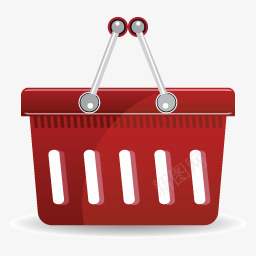 红色的购物篮子Shoppingicons图标图标