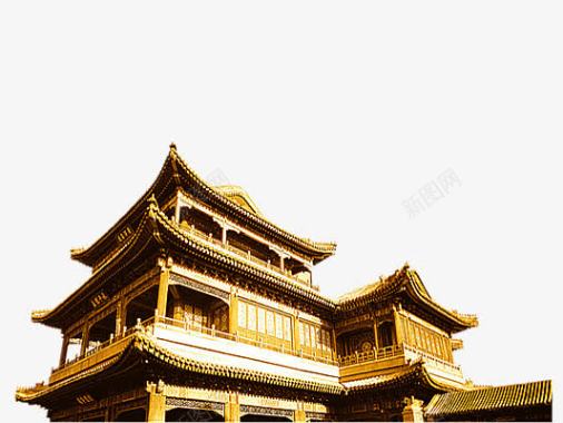 故宫PSD素材中国风手绘中国风建筑图标图标
