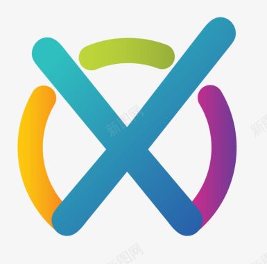 水纹创意X商标LOGO图标图标